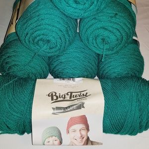 7 Skeins Big Twist Dark Teal Yarn